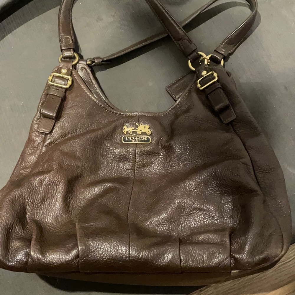Coach leather hobo bag